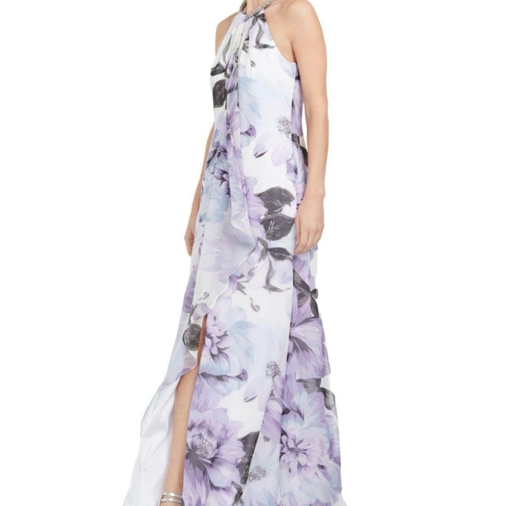 Calvin Klein's allover floral gown